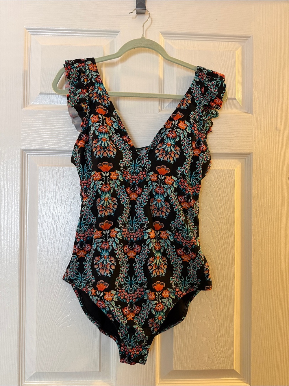 Floral Pattern One-Piece Swimsuit